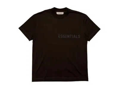 Pre-owned Fear Of God Men's  Eshort Sleeveentials Short Sleeve Tee Shirt In Off Black