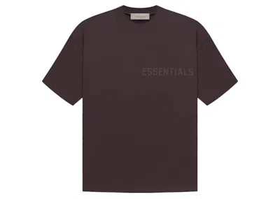 Pre-owned Fear Of God Men's  Eshort Sleeveentials Short Sleeve Tee Shirt In Plum