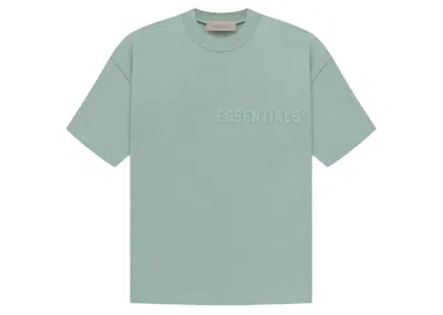 Pre-owned Fear Of God Men's  Eshort Sleeveentials Short Sleeve Tee Shirt In Sycamore