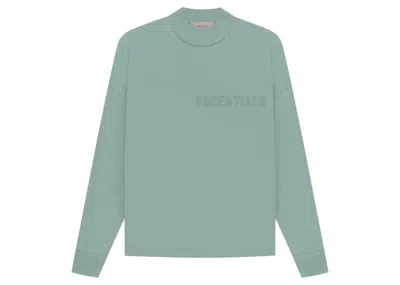 Pre-owned Fear Of God Men's  Essentialong Sleeve Long Sleeve Tee Shirt In Sycamore