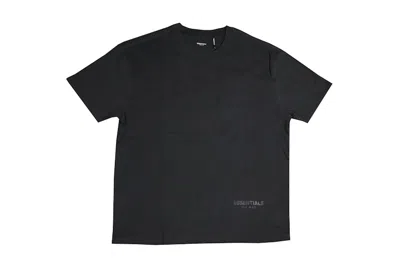 Pre-owned Fear Of God Men's  Essentials 3m Logo Boxy T-shirt In Black/white
