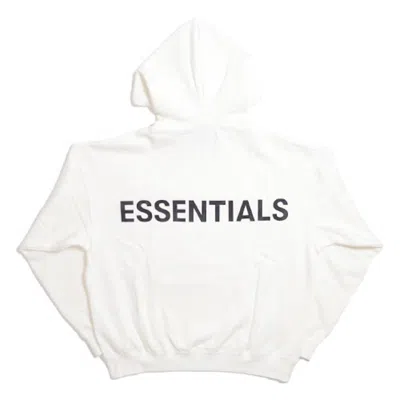 Pre-owned Fear Of God Men's  Essentials 3m Logo Pullover Hoodie In White