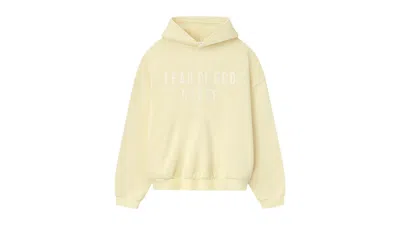 Pre-owned Fear Of God Men's  Essentials 90's Fleece Hoodie In Garden Yellow