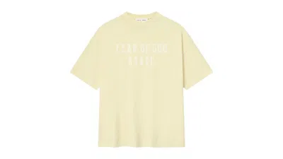 Pre-owned Fear Of God Men's  Essentials 90's Tee Shirt In Garden Yellow