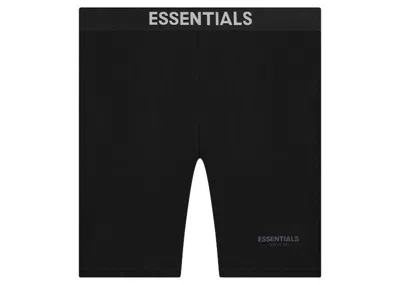 Pre-owned Fear Of God Men's  Essentials Athletic Biker Short In Black