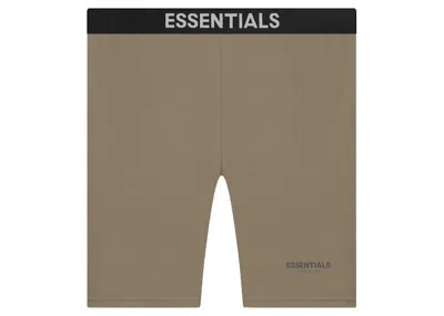 Pre-owned Fear Of God Men's  Essentials Athletic Biker Short In Harvest