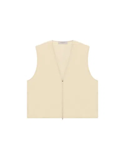 Pre-owned Fear Of God Men's  Essentials Barn Vest In Egg Shell
