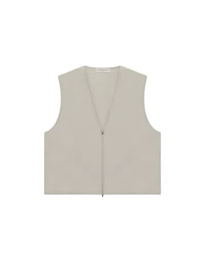 Pre-owned Fear Of God Men's  Essentials Barn Vest In Smoke