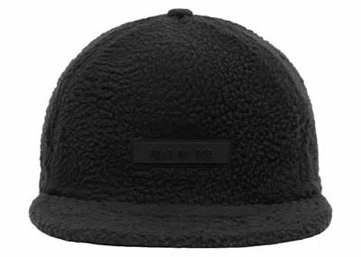 Pre-owned Fear Of God Men's  Essentials Baseball Cap (ss24) In Jet Black