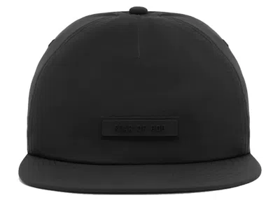 Pre-owned Fear Of God Men's  Essentials Baseball Hat In Black