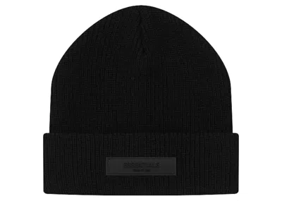 Pre-owned Fear Of God Men's  Essentials Beanie In Black