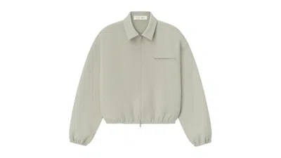 Pre-owned Fear Of God Men's  Essentials Bonded Canvas Jacket In Abbey Stone In Gray
