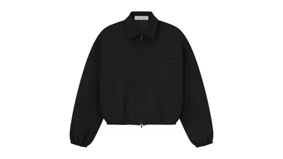Pre-owned Fear Of God Men's  Essentials Bonded Canvas Jacket In Jet Black
