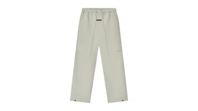 Pre-owned Fear Of God Men's  Essentials Bonded Canvas Work Pant In Abbey Stone In Gray