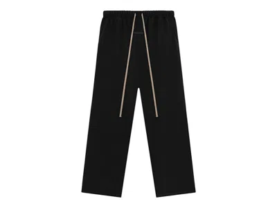 Pre-owned Fear Of God Men's  Essentials Brushed Relaxed Pant In Black