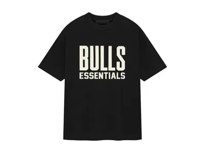 Pre-owned Fear Of God Men's  Essentials Bulls Tee Shirt In Black