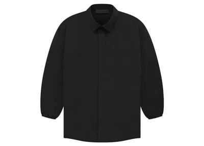 Pre-owned Fear Of God Men's  Essentials Button Down Shirt In Black