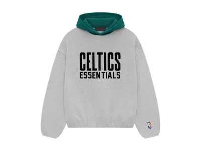 Pre-owned Fear Of God Men's  Essentials Celtics Hoodie In Light Heather