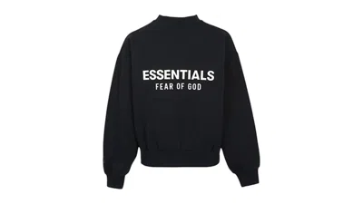Pre-owned Fear Of God Men's  Essentials Classic Crewneck Sweatshirt In Black