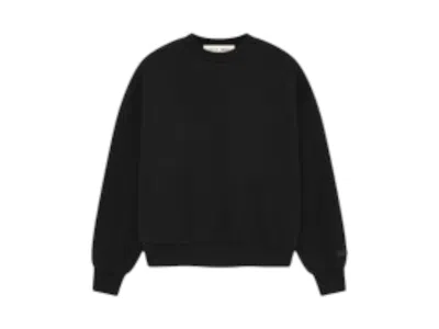 Pre-owned Fear Of God Men's  Essentials Classic Fit Fleece Crewneck Sweatshirt In Black/y3