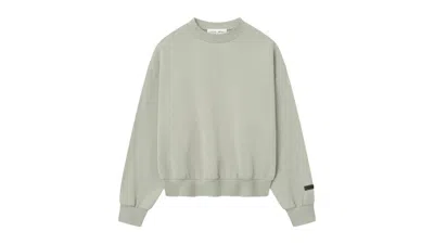 Pre-owned Fear Of God Men's  Essentials Classic Fleece Crewneck Sweatshirt In Abbey Stone In Gray