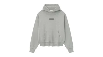 Pre-owned Fear Of God Men's  Essentials Classic Fleece Hoodie In Concrete Heather