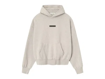 Pre-owned Fear Of God Men's  Essentials Classic Fleece Hoodie In Heather Stone In Gray