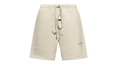 Pre-owned Fear Of God Men's  Essentials Classic Fleece Sweatshort In Heather Stone In Gray
