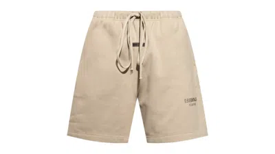 Pre-owned Fear Of God Men's  Essentials Classic Fleece Sweatshort In Timber