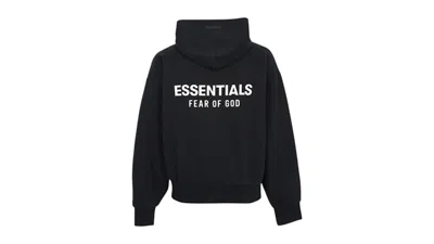 Pre-owned Fear Of God Men's  Essentials Classic Hoodie Zip Up Sweatshirt In Black