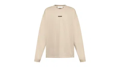Pre-owned Fear Of God Men's  Essentials Classic Long Sleeve T-shirt In Timber
