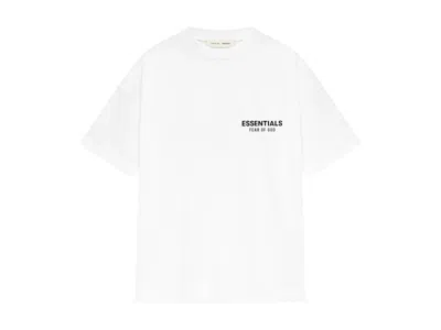 Pre-owned Fear Of God Men's  Essentials Classic Short Sleeve Tee Shirt In Bright White