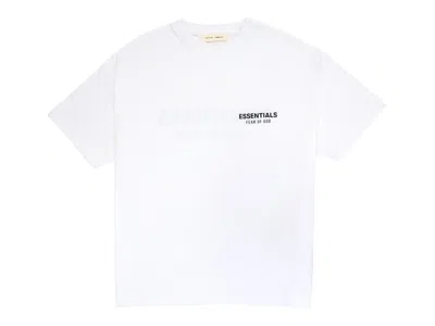 Pre-owned Fear Of God Men's  Essentials Classic Short Sleeve Tee Shirt In Bright White