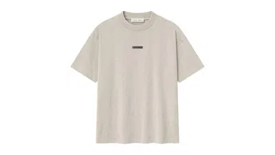 Pre-owned Fear Of God Men's  Essentials Classic Short Sleeve Tee Shirt In Heather Stone In Gray
