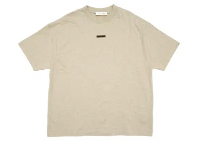 Pre-owned Fear Of God Men's  Essentials Classic Short Sleeve Tee Shirt In Heather Stone In Gray
