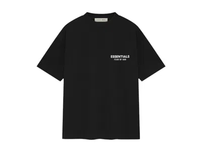 Pre-owned Fear Of God Men's  Essentials Classic Short Sleeve Tee Shirt In Jet Black