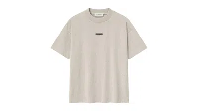 Pre-owned Fear Of God Men's  Essentials Classic Tee Shirt In Heather Stone In Gray
