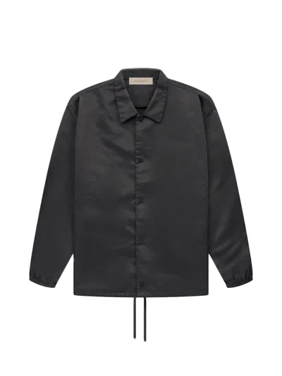 Pre-owned Fear Of God Men's  Essentials Coaches Jacket In Iron