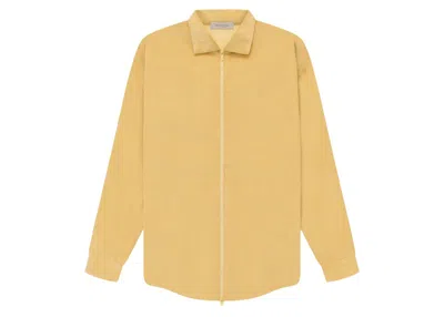 Pre-owned Fear Of God Men's  Essentials Corduroy Shirt Jacket In Light Tuscan