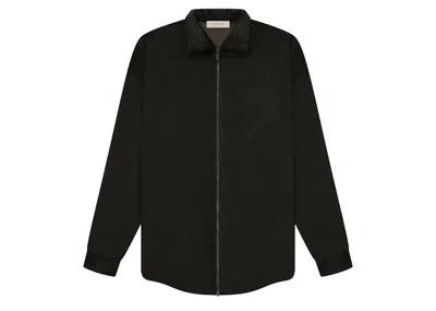 Pre-owned Fear Of God Men's  Essentials Corduroy Shirt Jacket In Off Black