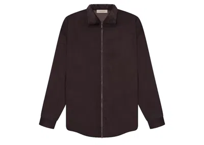 Pre-owned Fear Of God Men's  Essentials Corduroy Shirt Jacket In Plum In Purple