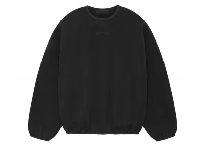 Pre-owned Fear Of God Men's  Essentials Core Collection Crewneck Sweatshirt In Black