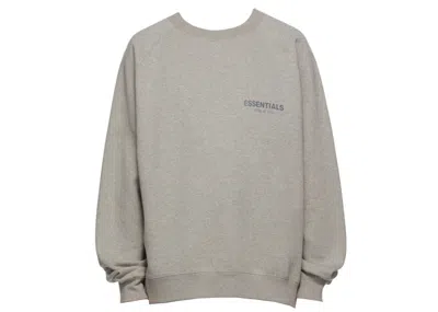 Pre-owned Fear Of God Men's  Essentials Core Collection Crewneck Sweatshirt In Dark Heather Oatmeal
