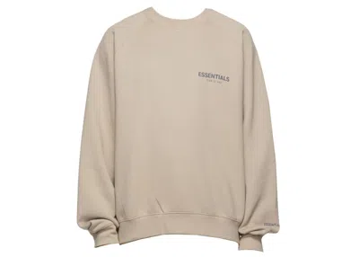 Pre-owned Fear Of God Men's  Essentials Core Collection Crewneck Sweatshirt In String