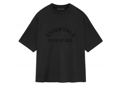 Pre-owned Fear Of God Men's  Essentials Core Collection Heavy Short Sleeve Tee Shirt In Black