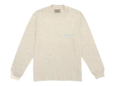 Pre-owned Fear Of God Men's  Essentials Core Collection Long Sleeve T-shirt In Light Heather Oatmeal In Brown