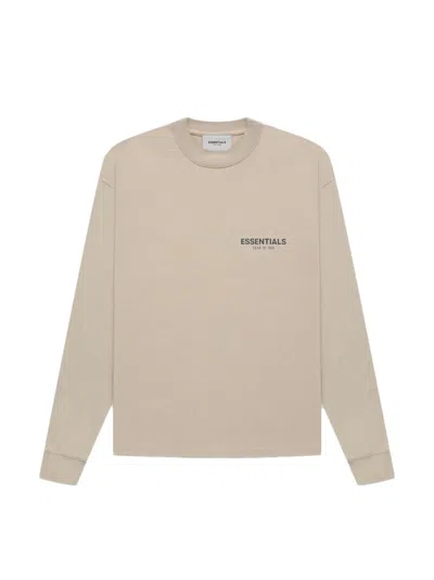Pre-owned Fear Of God Men's  Essentials Core Collection Long Sleeve T-shirt In String