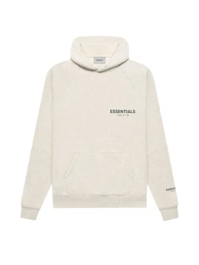 Pre-owned Fear Of God Men's  Essentials Core Collection Pullover Hoodie In Light Heather Oatmeal In Brown