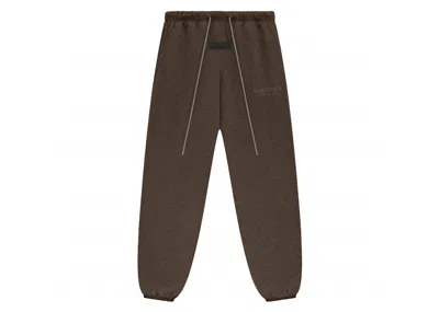 Pre-owned Fear Of God Men's  Essentials Core Collection Sweatpants In Heather Wood In Brown
