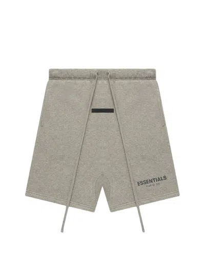Pre-owned Fear Of God Men's  Essentials Core Collection Sweatshort In Dark Heather Oatmeal